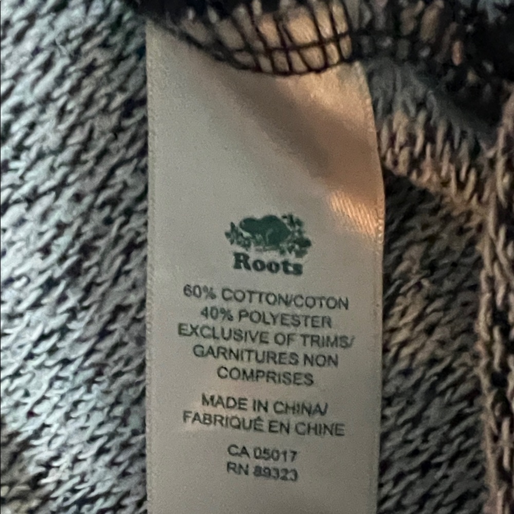 Roots Charcoal Hoodie with Cream Logo - Picture 5 of 5